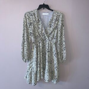 NWOT grey and cream FLORET STUDIOS DRESS SMALL